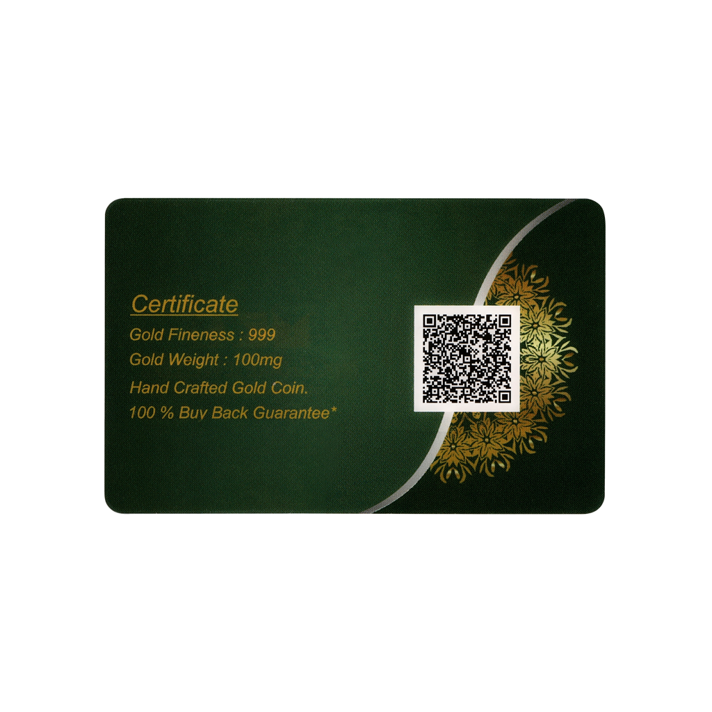 0.1 Gram 24Kt (999) Goddess Lakshmi : 0100gramlakshmi