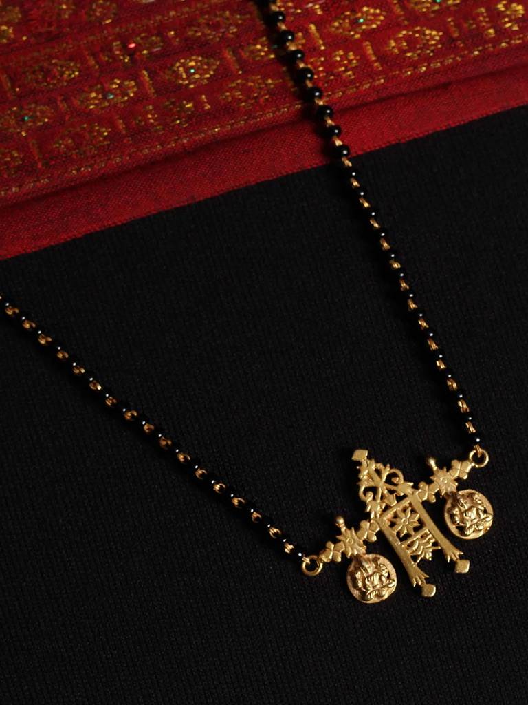 Goddess Lakshmi Sterling Silver Mangalsutra : U100SG015N0171