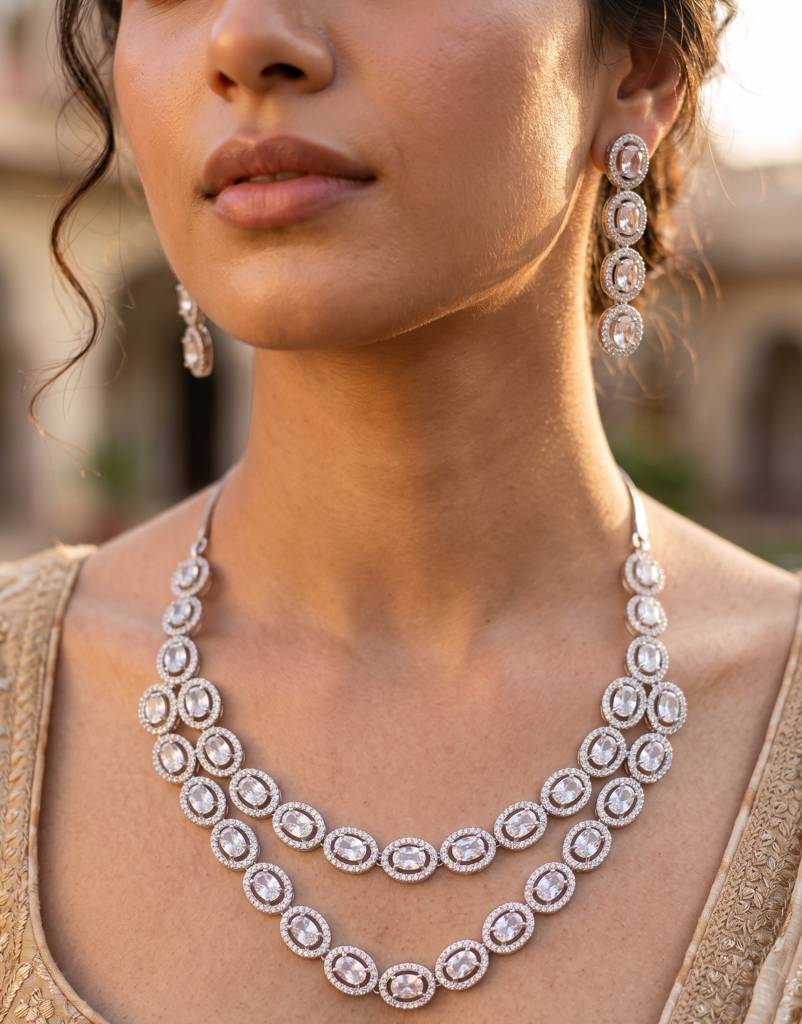 Wedding Collection Ad Stone Set : Roshni-JS