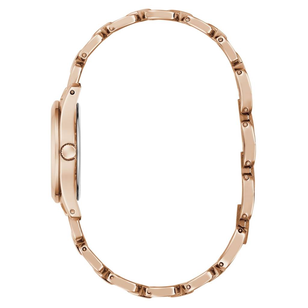 Guess Round 28Mm Rose Gold Dial Analog Women Watch - Gw0927L4 : GW0927L4