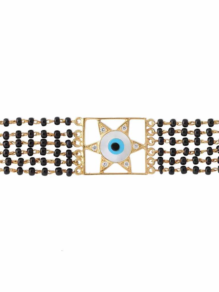 Evil Eye Silver Star Mangalsutra Choker : U080SG018N0257