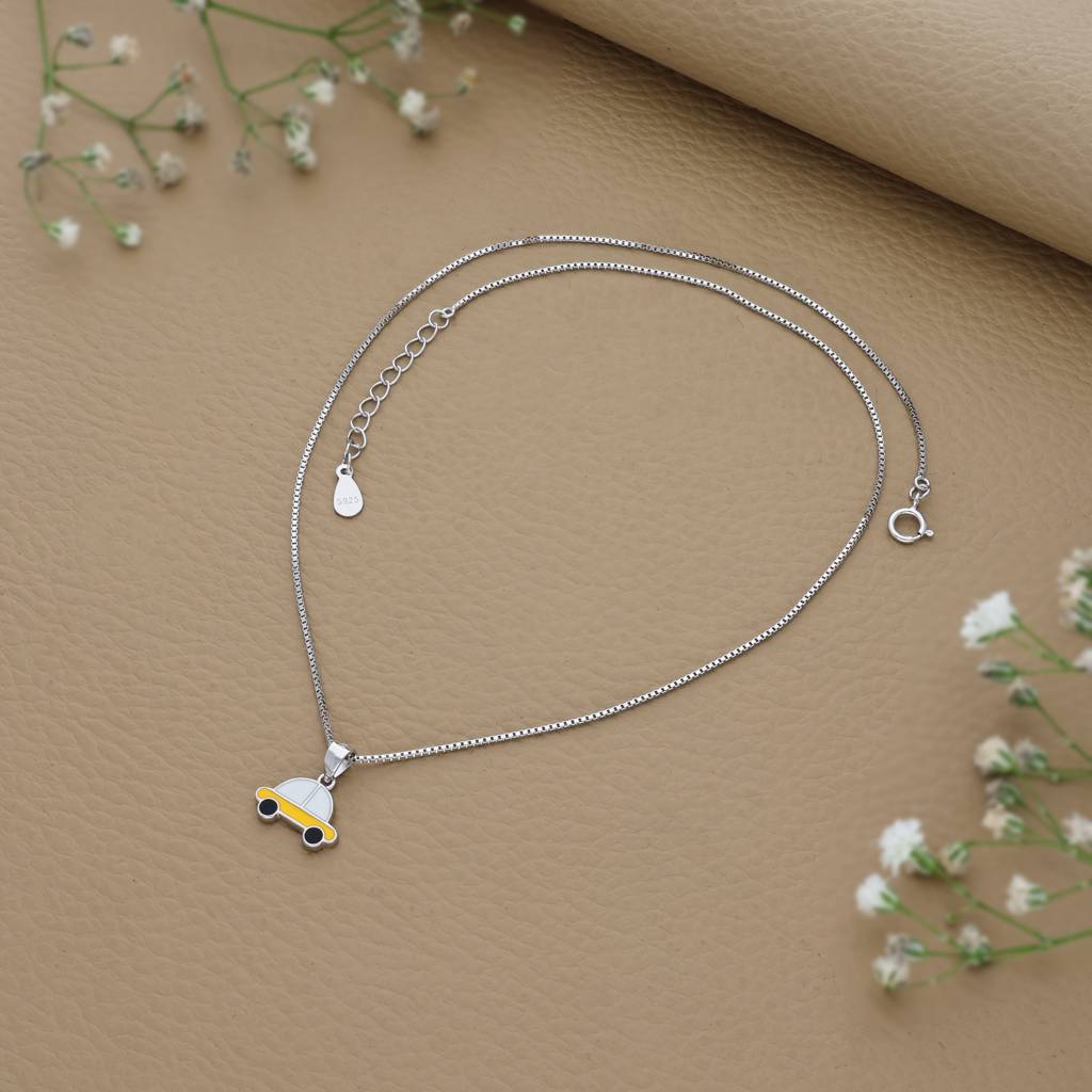 Golden Racer 925 Silver Kids Chain Pendant (3+ Years) : KPT-10