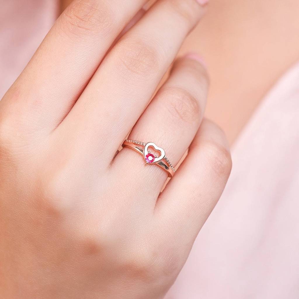 Romantic Love Rose Gold Plated 925 Sterling Silver Ring (Adjustable) : RNG-40153