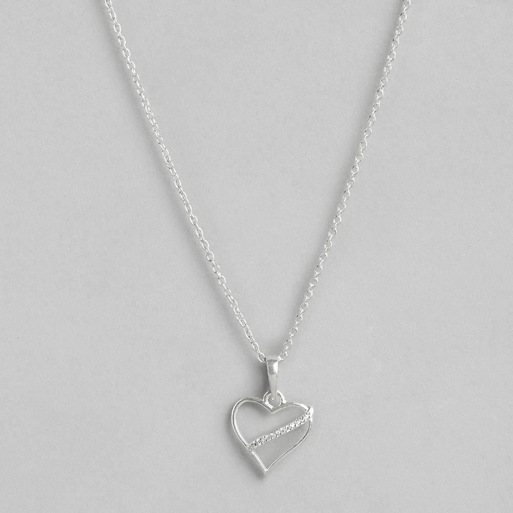 Silver Heart Necklace : Silver Heart Necklace : Silver Heart Necklace : Z125SG002N010