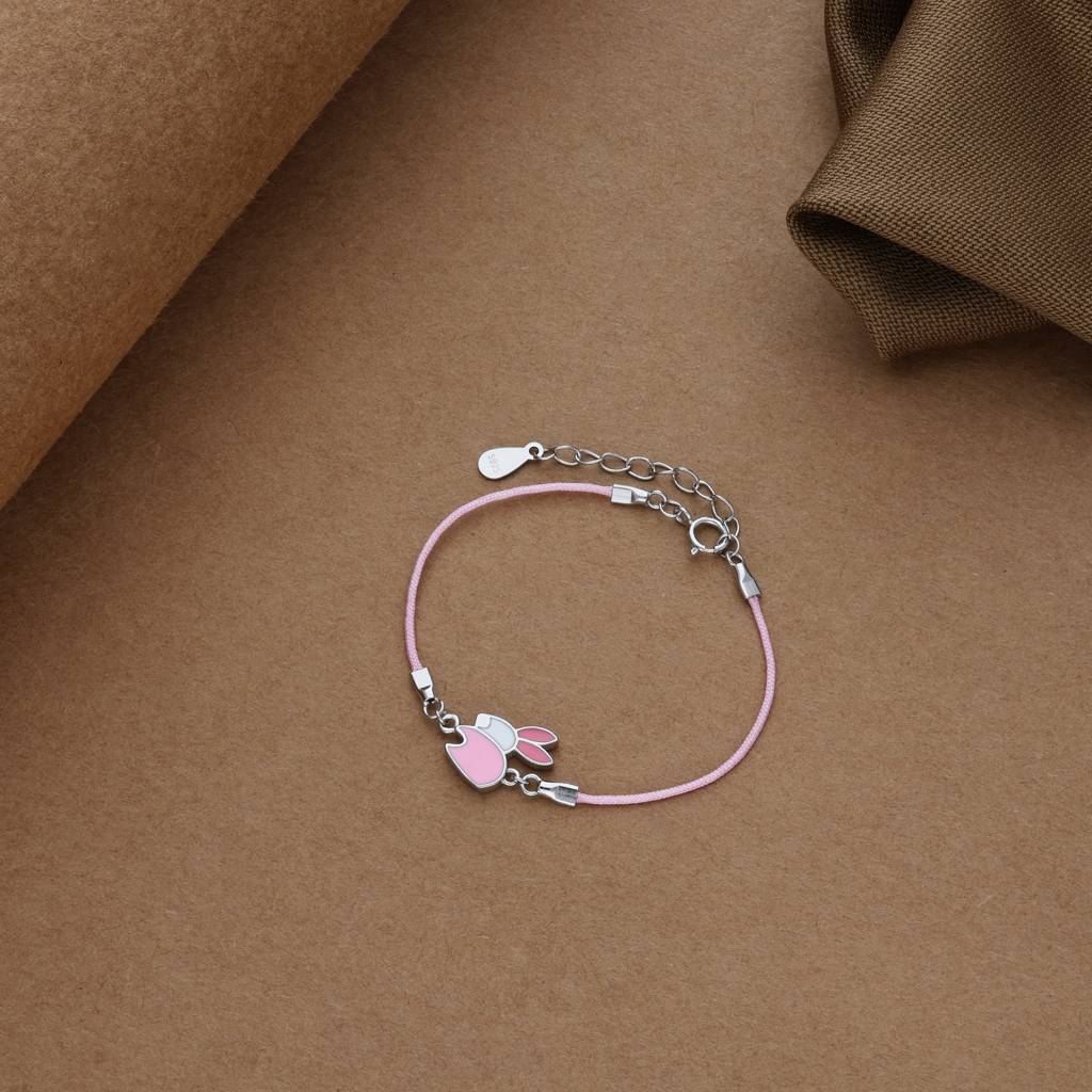 Lucky Rabbit 925 Thread Silver Bracelet(1-5Yrs) : KBT-11