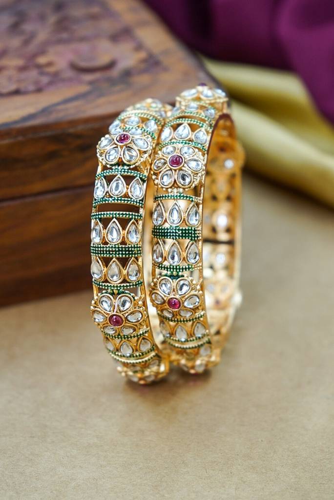 Meenakari Kundan Kada For Women – Bridal & Festive Jewelry : HJ-29-24