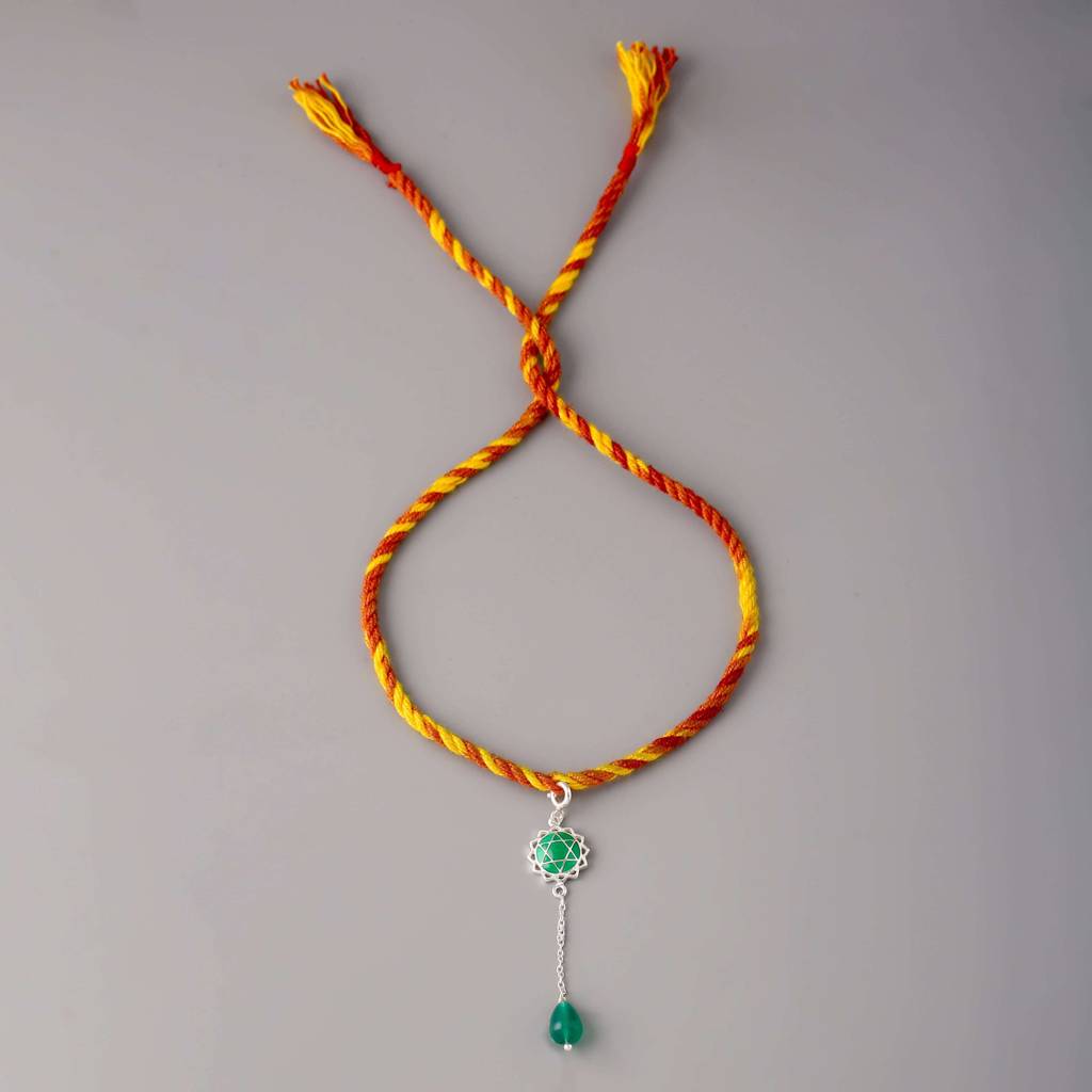 Anahata Chakra Lumba With Meenakari - Silver : anahata-chakra-lumba-with-meenakari-silver