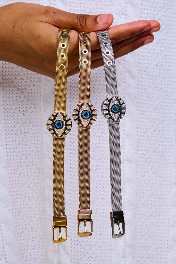 Round Evil Eye Watch Belt : WB6A