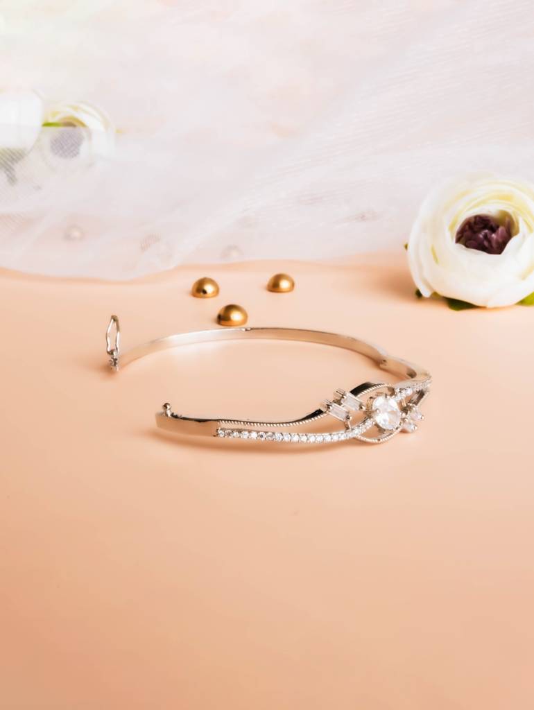 Sudiksha Bangle Bracelet | American Diamond : RKBB000002
