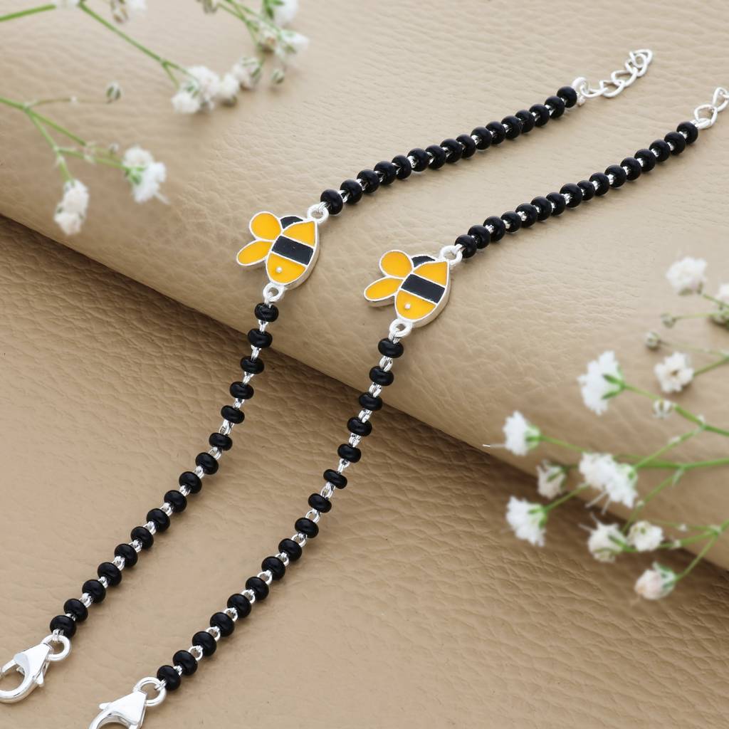 Golden Honey Buzz Silver Nazariya For Baby Hand(1 - 2Yrs) : KN-4