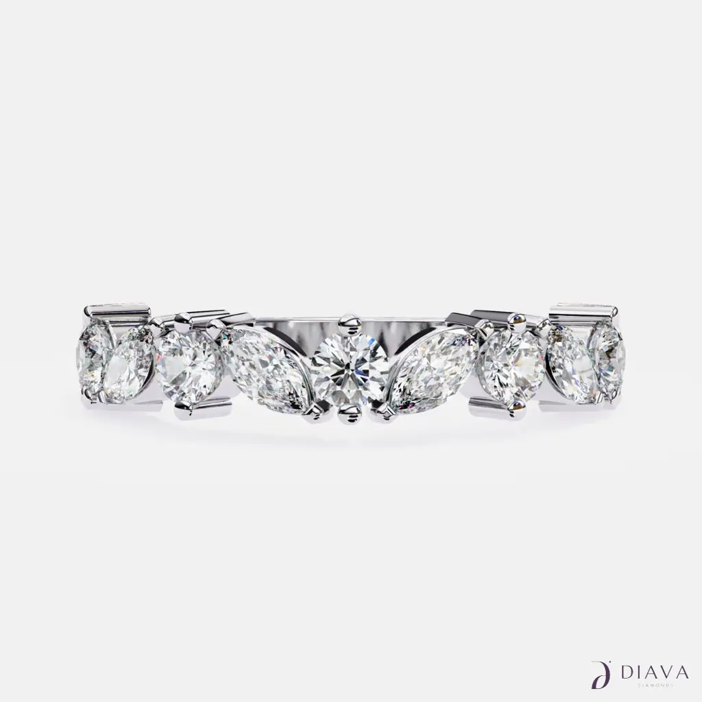 Marquise-Round Criss Cross Band : Marquise-RoundCrissCrossBand