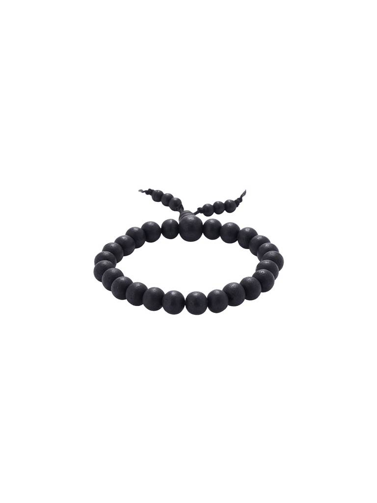 Karungali Mala Original Ebony Wood Beads With Lab Certificate Adjustable Bracelet. : STBR8227