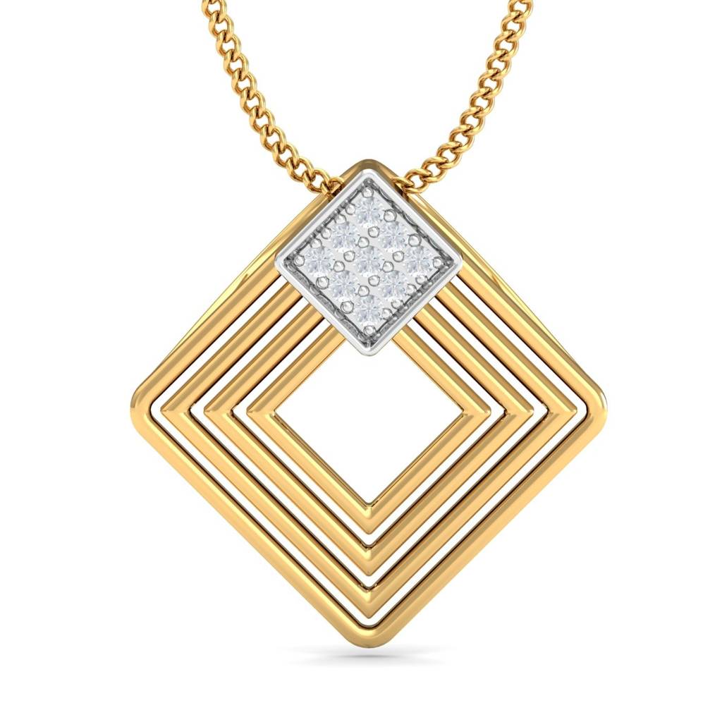 9K Yellow Gold Modern Gold Rakhi Pendant : RA2005_9K