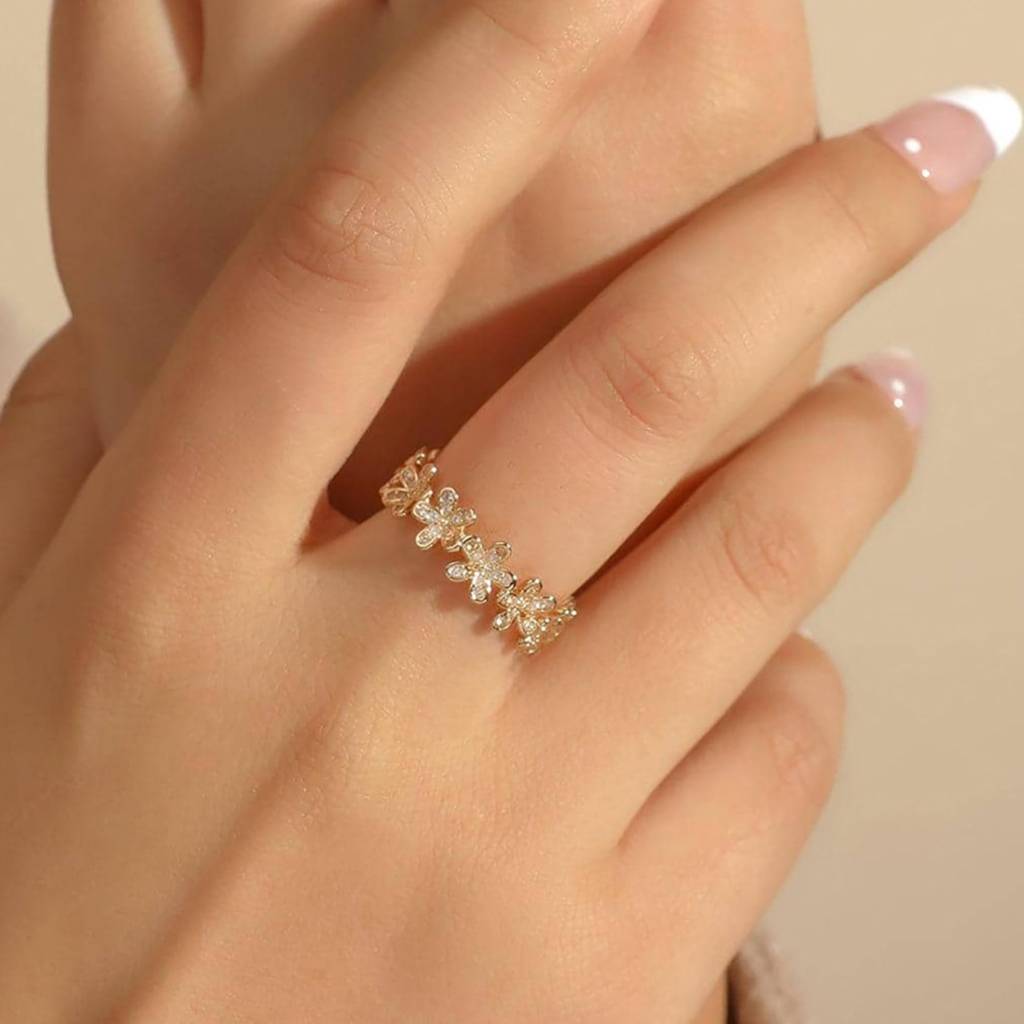 Daisy Flower Diamond Ring : RG_CU_Daisy_gld