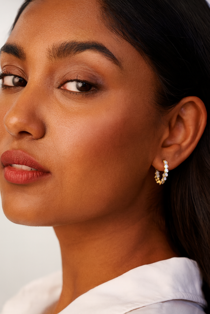 Auri Hoops Earrings - 18K Gold Plated : ERTTT079