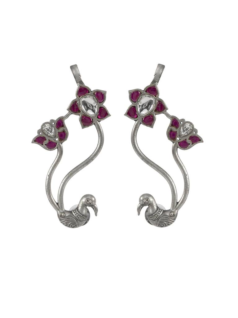 Whisper Of Gulab Ear Cuff : RANIPINKTAROONICUFF1647