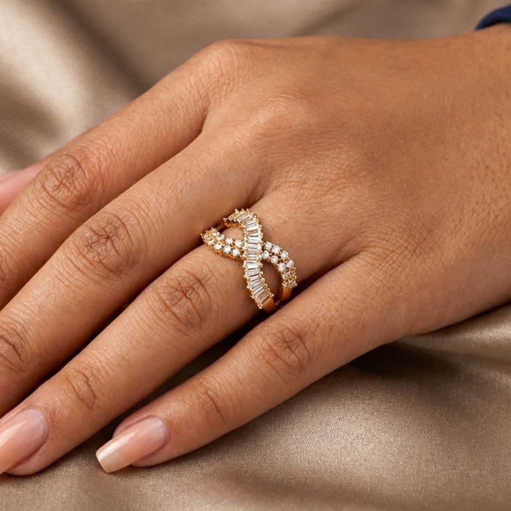 Classic Gold Finish Anti-Tarnish Ring For Women : HSPS60MB1816