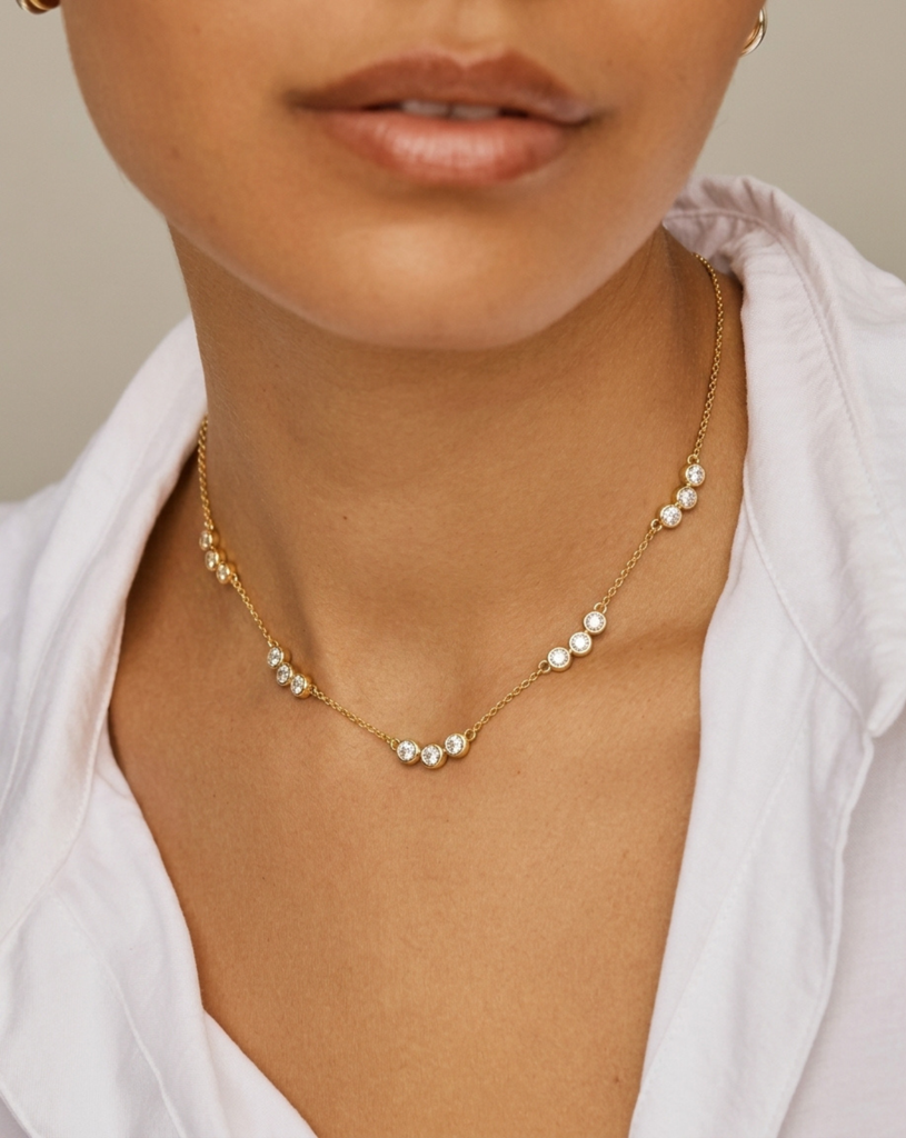 Recycled 925 Sterling Infinite Spark Chain – Celestial Gift For Her : N20_G