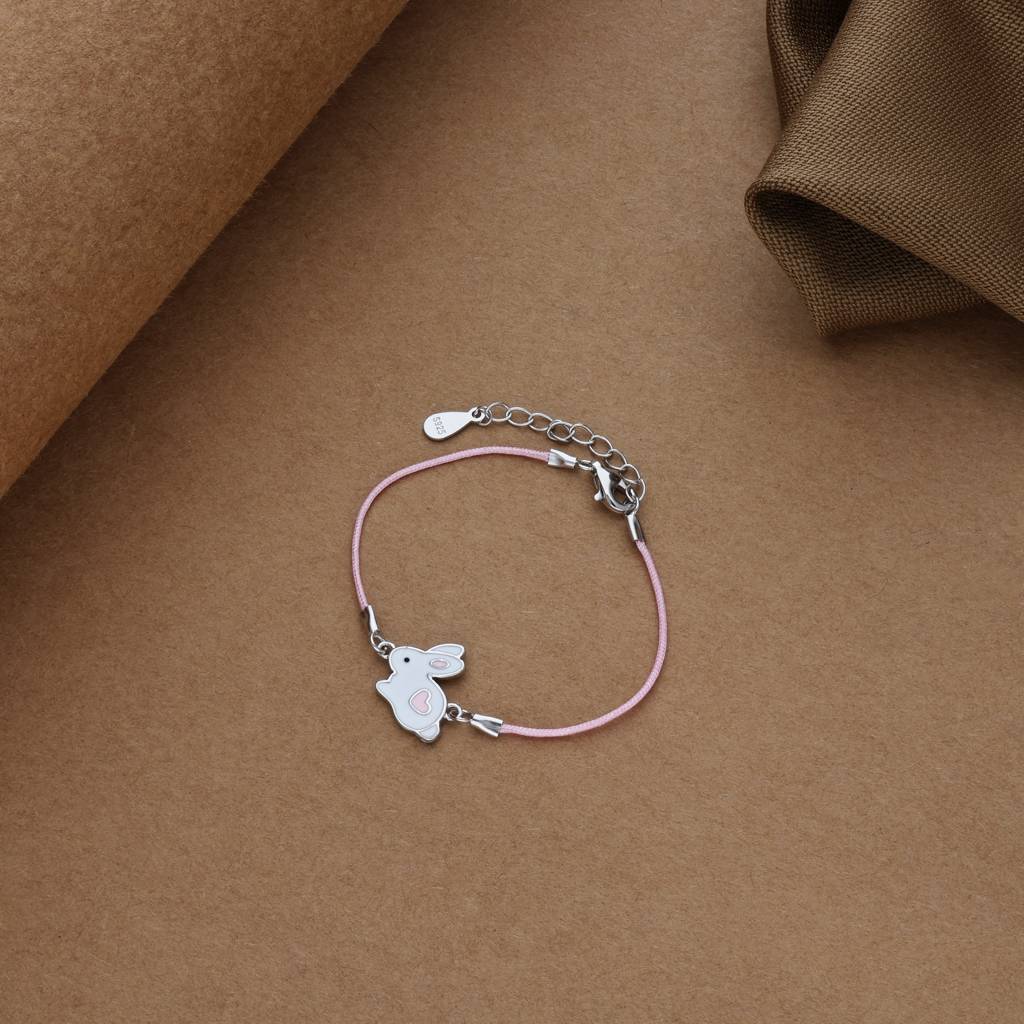 Lovely Rabbit 925 Thread Silver Bracelet(1-5Yrs) : KBT-3