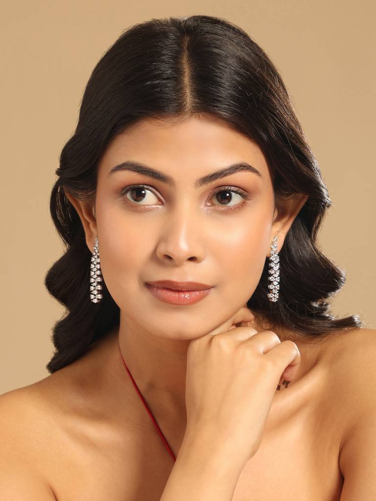 Diamond Luxe Anti Tarnish Cocktail Earrings : YI24A0256E