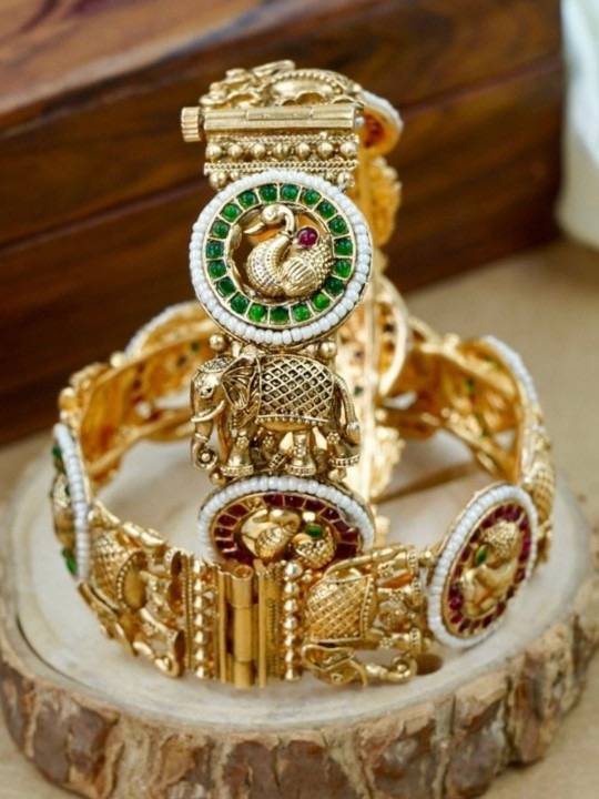 Elephant Peacock Kada For Wedding & Festive Wear : HB-13-24