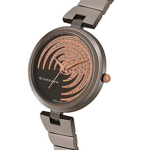 Analog Stylish | Trendy Watch For Women'S Water Resistant With Crystal Studded Dial And Unique Design Metal Strap W : C2196-33