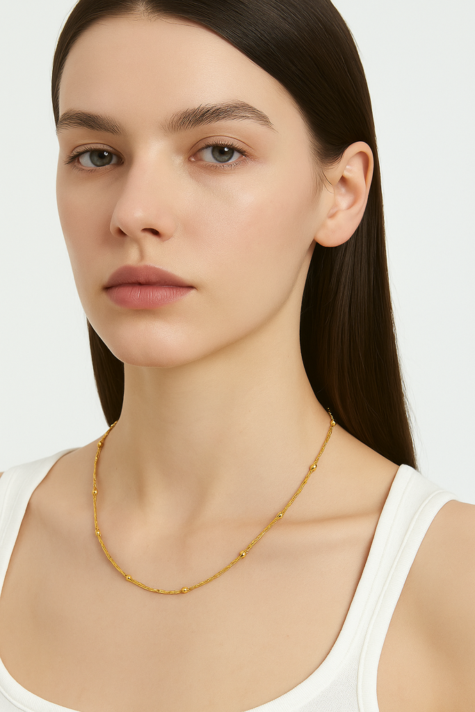 Beaded Chain - 18K Gold Plated : PDTTT069