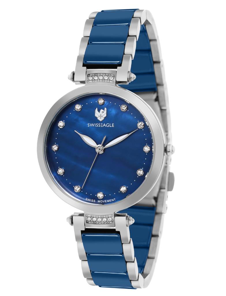 Swiss Eagle Premium Women Swiss-Made Quartz Movement - 3 Hand Mechanism Wrist Watch -Se-9177 : SE-9177-33A
