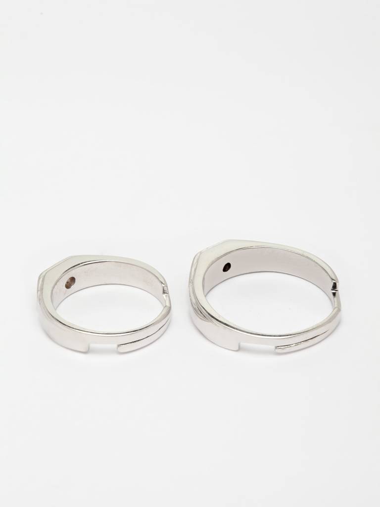 Pure 925 Sterling Silver Rocco Adjustable Couple Band For Men And Women : CSCPLR10_MF