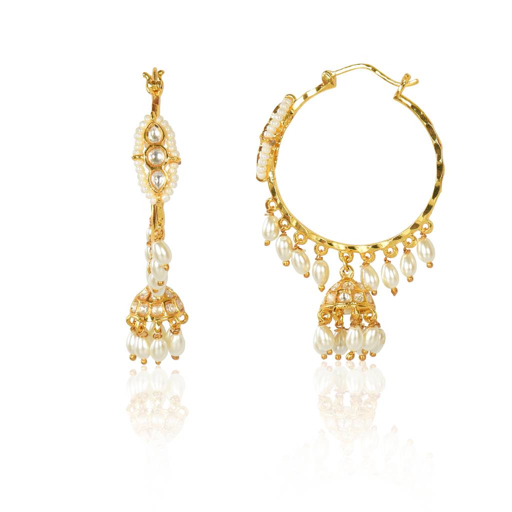 Kundan Jhumki Bali Earrings : IE892
