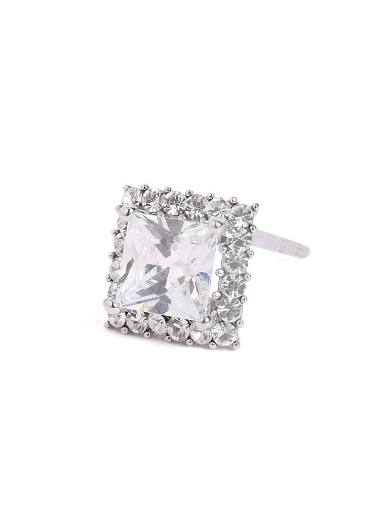 Silver Princess Solitaire Frame Studs : WER00094