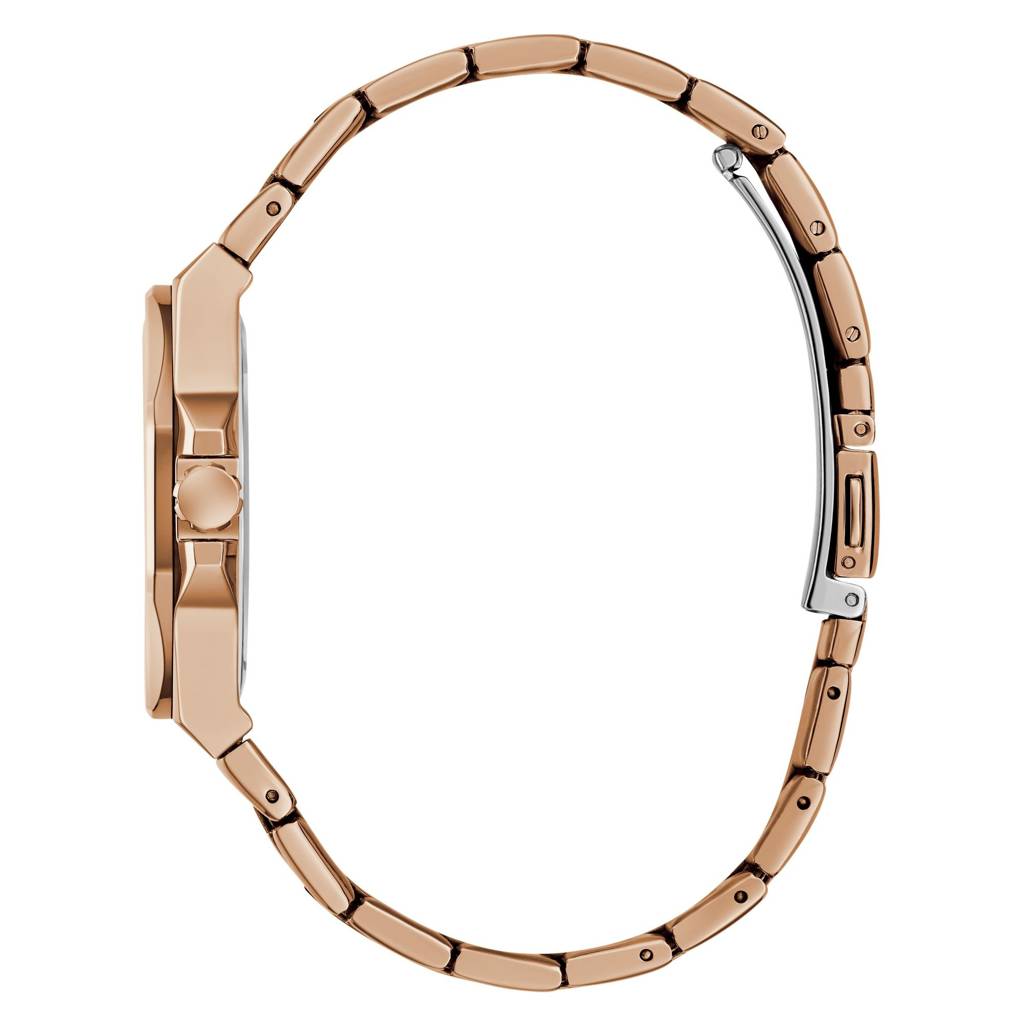 Guess Round 34Mm Rose Gold Dial Analog Women Watch - Gw0873L3 : GW0873L3