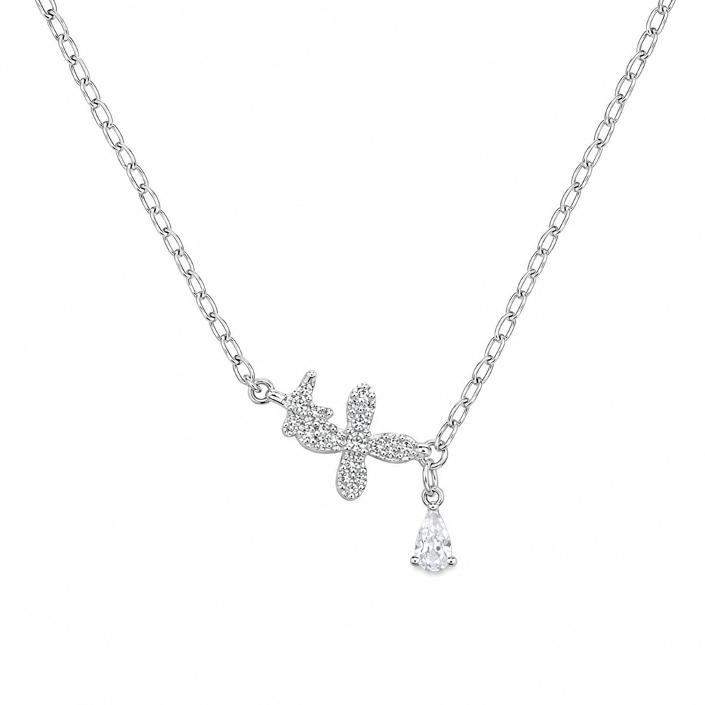 Silver Dragonfly Charm Anklet : AN03470