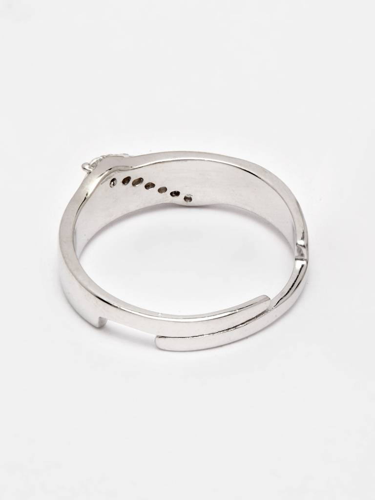 Pure 925 Sterling Silver Monte Adjustable Ring Gift For Women And Girls : CSCPLR3_F