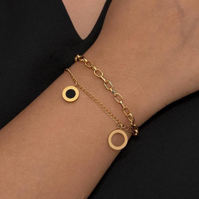 Gold Plated Radiant Bracelet For Women : HSPS60MB0946