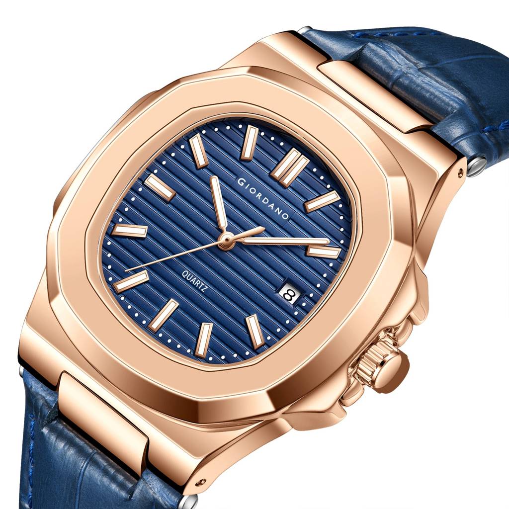 Analog Wrist Watch For Men Stylish Metal Strap With Water Resistant 3 Hand Mechanism For Men And Boys To Complim : GZ-50104-01