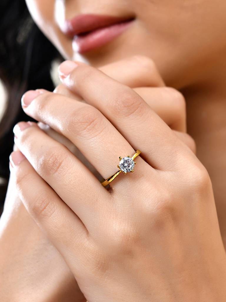Valentines Day Promise Solitaire Ring : 8905124576825