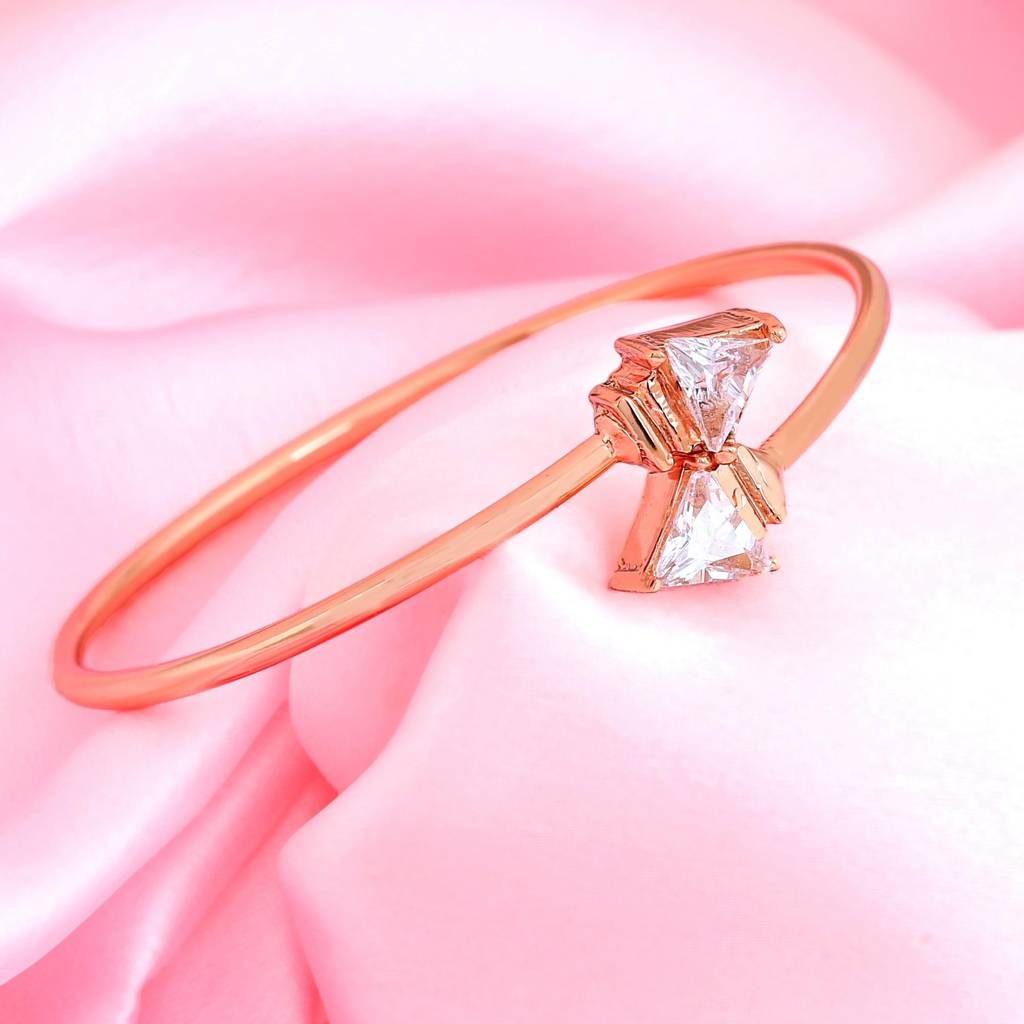 Estele Rose Gold Plated Dazzling Bracelet With Crystals For Women