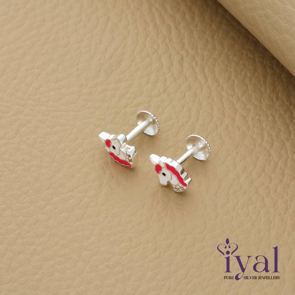 Delight Unicorn 925 Silver Stud For Kids (6+ Yrs) : KER-208
