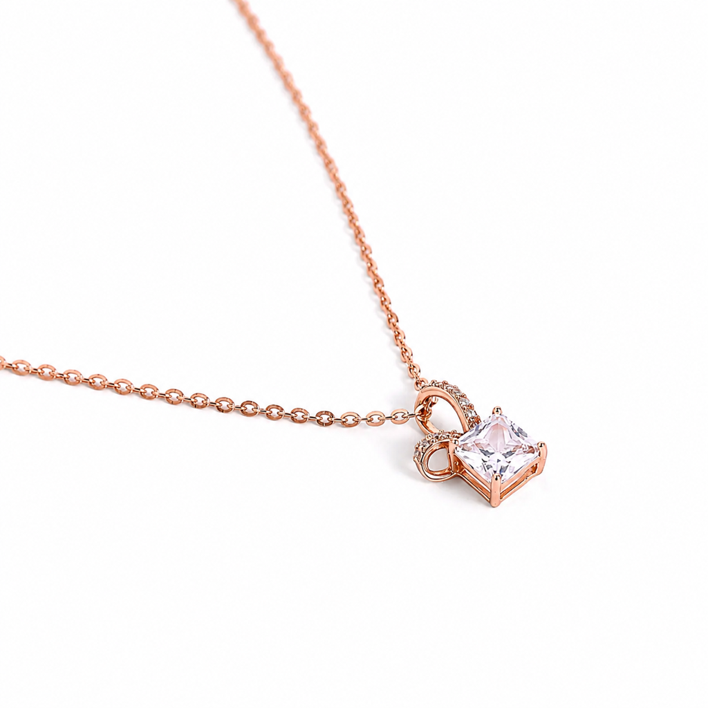 925 Silver Blush Bow Sparkle Jewelry Set : WPEC00010