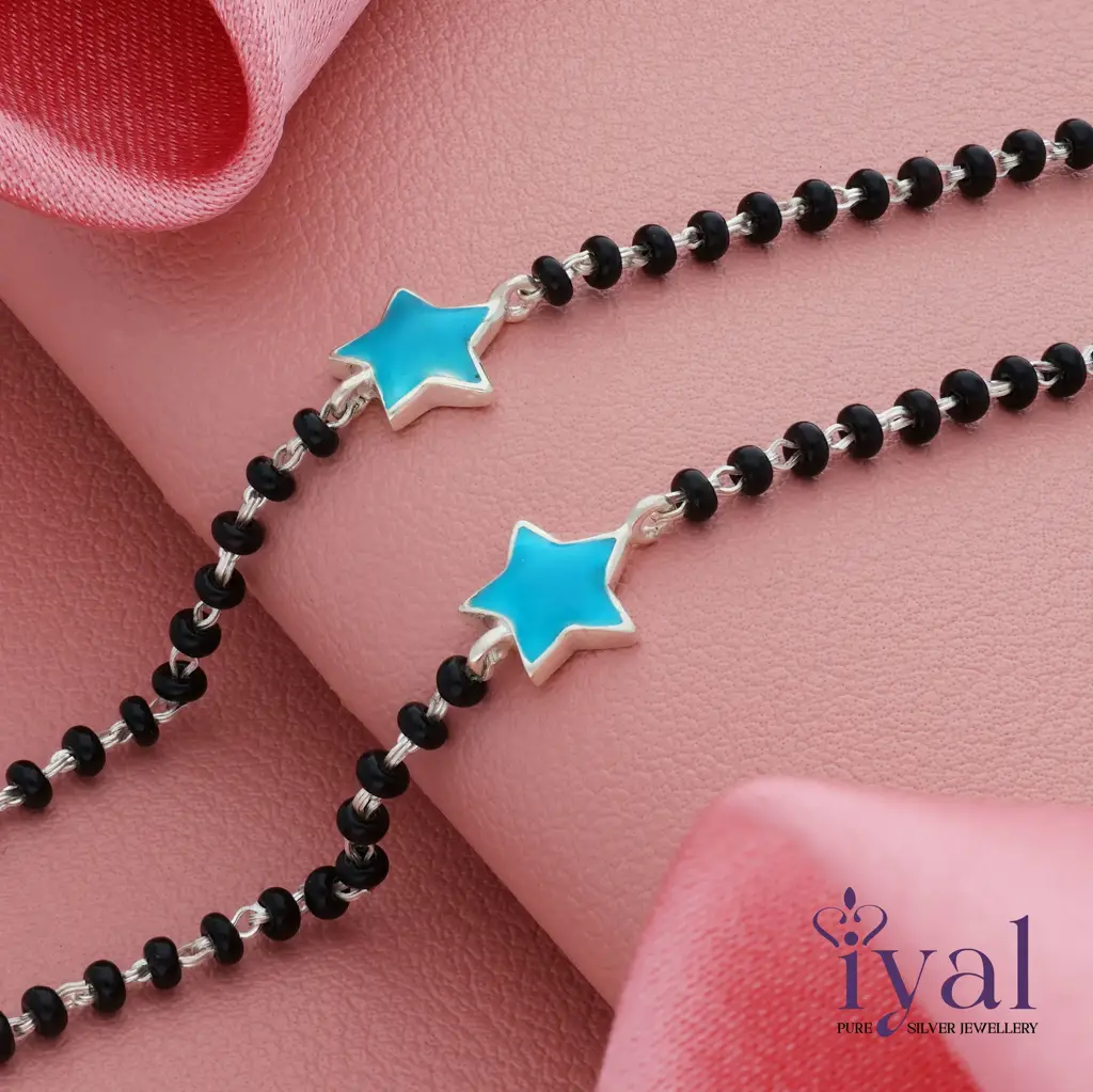 Iyal Blue Star Light Weight Silver Nazariya(For Newborn) : NA-KN-RH-M-128-P