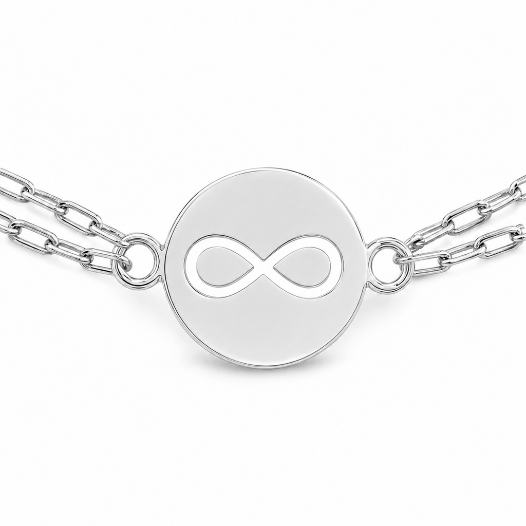 Silver Infinity Charm Anklet : AN03310