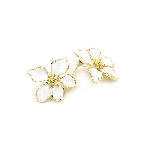 White Orchid Anti Tarnish Earrings For Women : HSPS60MB1048