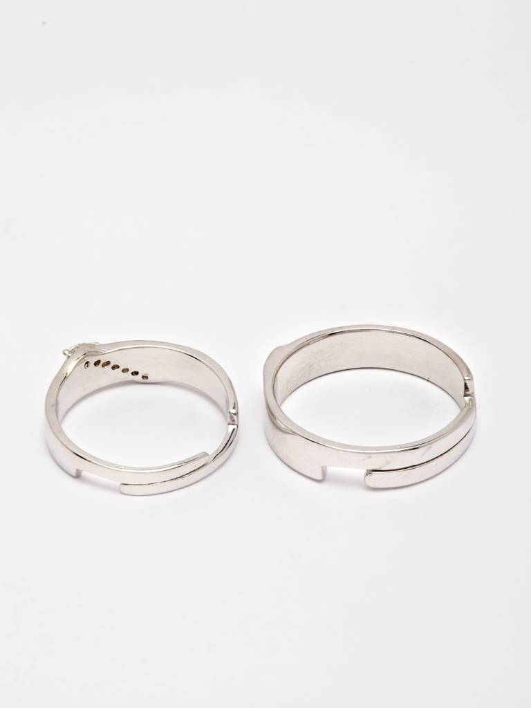 Pure 925 Sterling Silver Monte Adjustable Couple Band For Men And Women : CSCPLR3_MF
