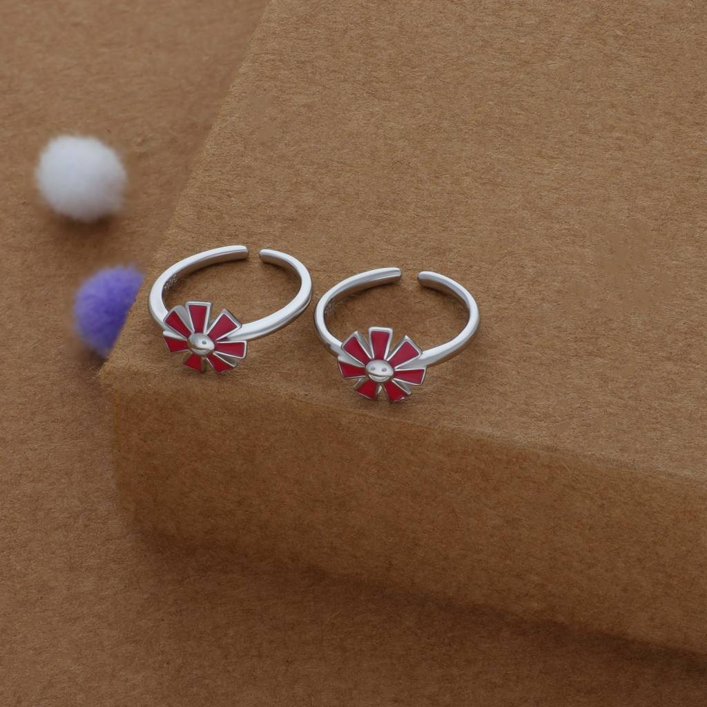 925 Silver Fancy Toe Ring : TR-FT-RH-P-154-P