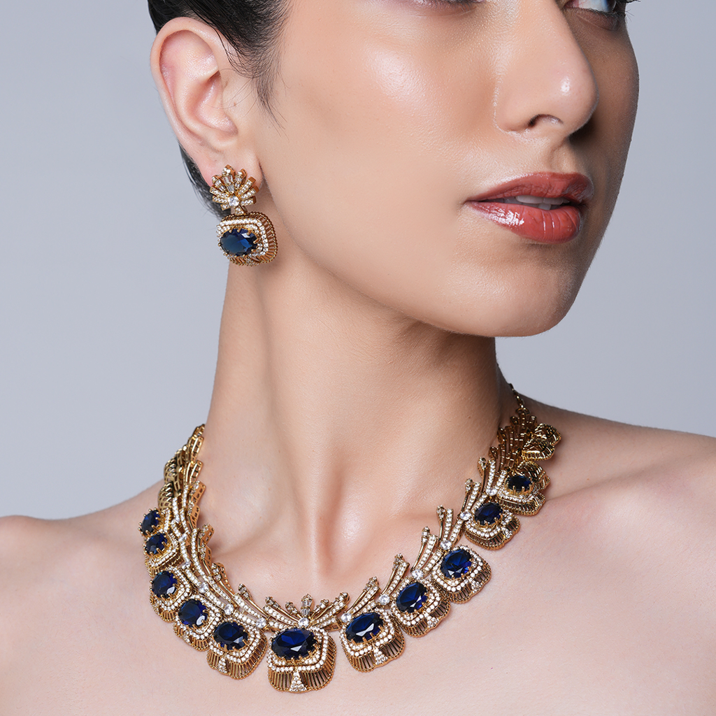 Mehendi Polish Designer Ad Necklace Set : CAO0223TOF
