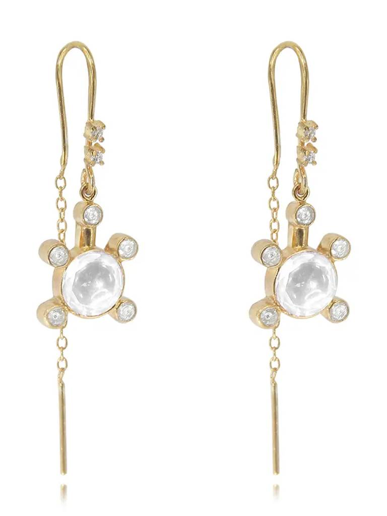 Silver Gulaabo Tortoise Sui Dhaga Earrings : U080SG009E1021