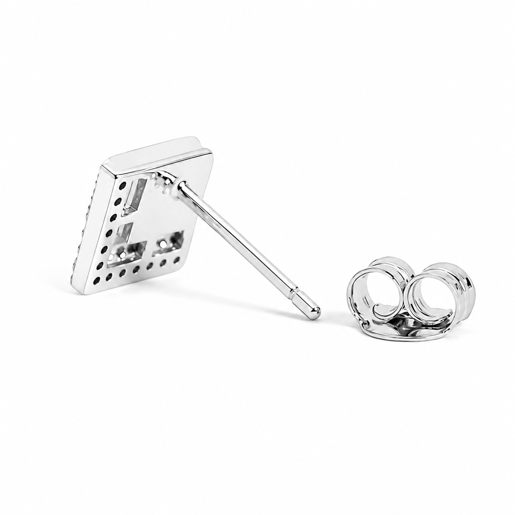 Silver Mop Square Frame Studs : WER00065