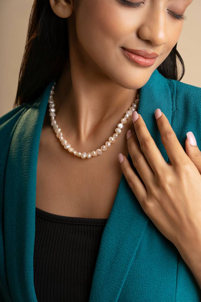 Grace Freshwater Pearl Necklace : NCK-GRC-WT-PRL