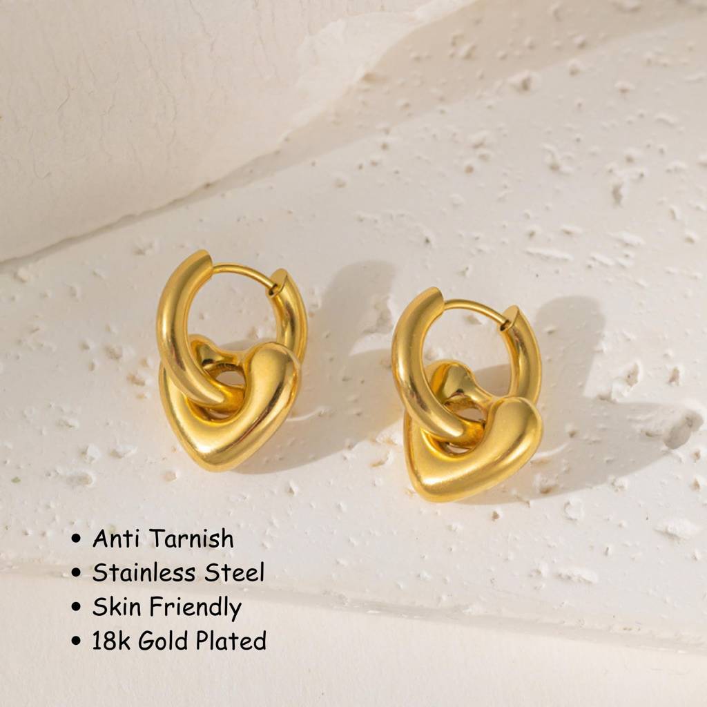 Heart Charm Hoop Earrings : ER_SS_RingHrt_gld